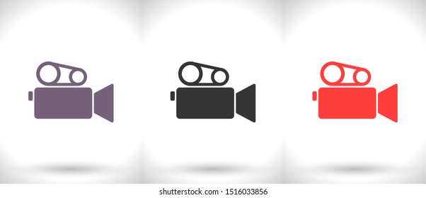Camcorder Vector icon . Lorem Ipsum Illustration design