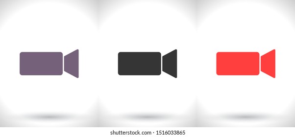 Camcorder Vector icon . Lorem Ipsum Illustration design