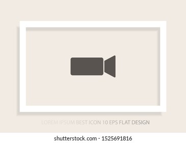 Camcorder Vector icon . Lorem Ipsum Illustration design