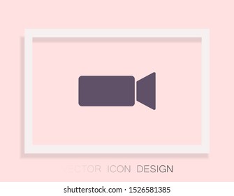 Camcorder Vector icon . Lorem Ipsum Illustration design