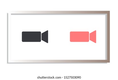 Camcorder Vector icon . Lorem Ipsum Illustration design