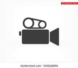 Camcorder Vector icon . Lorem Ipsum Illustration design