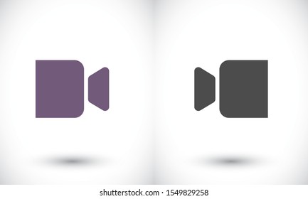 Camcorder vector icon , lorem ipsum Flat design