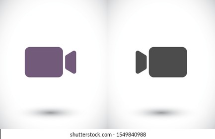 Camcorder vector icon , lorem ipsum Flat design