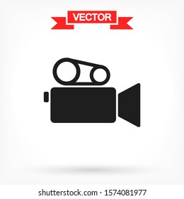 Camcorder Vector icon . Lorem Ipsum Illustration design