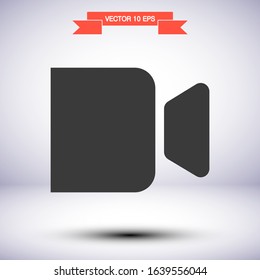 Camcorder vector icon , lorem ipsum Flat design