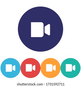 Camcorder vector icon , lorem ipsum Flat design