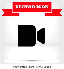 Camcorder Vektorsymbol , lorem ipsum Flaches Design
