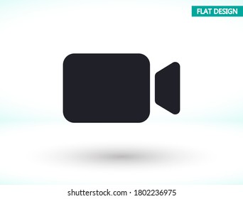Camcorder vector icon , lorem ipsum Flat design
