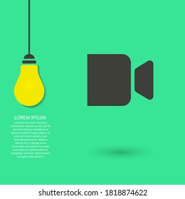 Icono de vector del camascopio, lorem ipsum Diseño plano