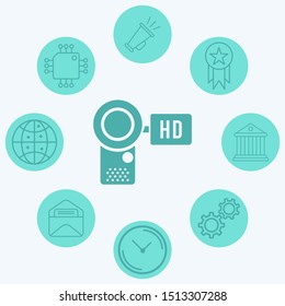 Camcorder vector icon sign symbol