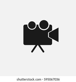 Camcorder Vector Icon, The symbol of recording camera. Simple, modern flat vector illustration for mobile app, website or desktop app 