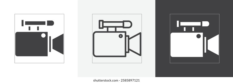 Camcorder vector icons collection graphic designs for ui designs