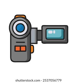camcorder vector illustration, camera vector icon