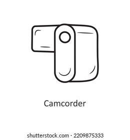 Camcorder Vector outline Icon Design illustration. Travel Symbol on White background EPS 10 File