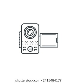 Camcorder, Video, Elektronik, Geräte, Technologie, Gadget-Symbol, Vektorgrafik