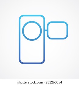 Camcorder Video icon, vector illustration. Simple Flat Metro design style. ESP10