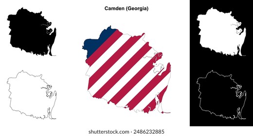 Camden County (Georgia) outline map set