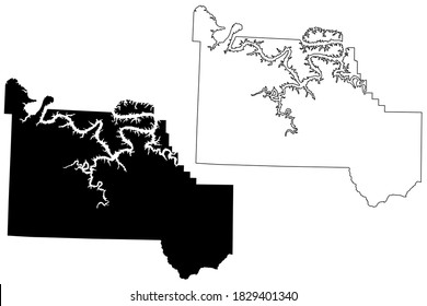 Camden County, Missouri (U.S. county, United States of America, USA, U.S., US) map vector illustration, scribble sketch Camden map