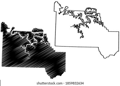 Camden County, Missouri (U.S. county, United States of America, USA, U.S., US) map vector illustration, scribble sketch Camden map