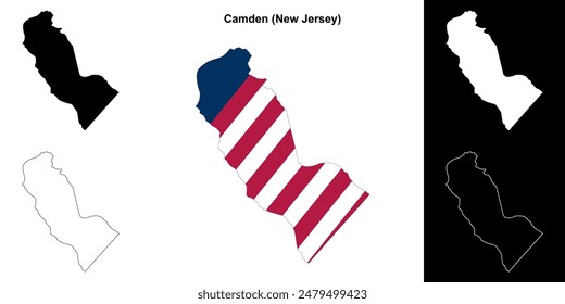 Camden County (New Jersey) outline map set