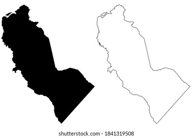 Camden County, New Jersey (U.S. county, United States of America) map vector illustration