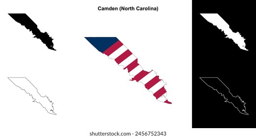 Camden County (North Carolina) outline map set