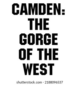 Camden la garganta de los westis un diseño vectorial para imprimir en varias superficies como camiseta, taza, etc. 
