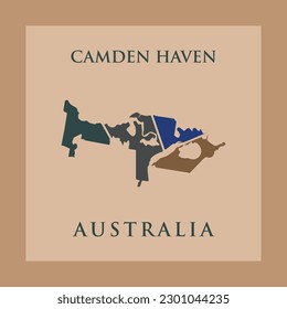 Camden Haven City Map Creative Logo Design