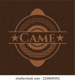 Came realistic wooden emblem