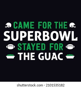 Für die Guacamole blieb die Super Bowl T-Shirt Design erhalten