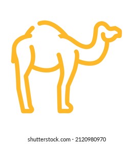 camel animal color icon vector. camel animal sign. isolated symbol illustration