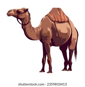 camel animal icon isolated illustration