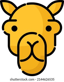 Camel animal, illustration, vector on a white background.