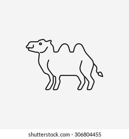 Camel animal line icon