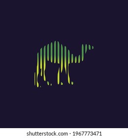 Camel. Animal. Lines logo concept. Creative logo.