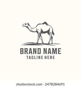 Inspiración de diseño de Plantilla de logotipo de animal camello. Logo de Camel Farm.