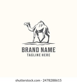 Inspiración de diseño de Plantilla de logotipo de animal camello. Logo de Camel Farm.