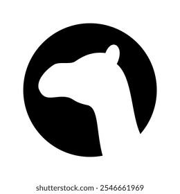Logotipo de camelo animal. Imagem vetorial