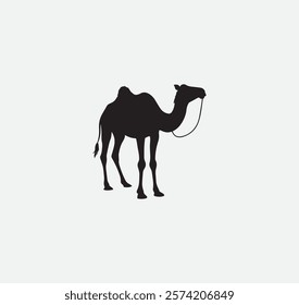 camel animals with a black outline on it vector graphic
