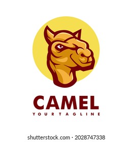 Camel athletic club vector logo concept isolated on white background