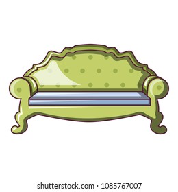 Camel back sofa icon. Cartoon of camel back sofa vector icon for web design isolated on white background