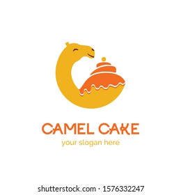 Camel cake logo. Vector design