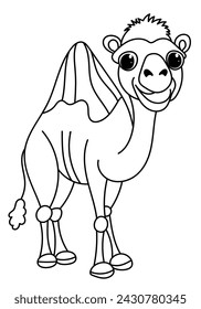 Camel Coloring Page For Kids Is A Creative Book For Coloring