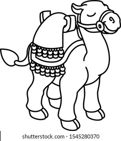 ラクダのかわいい動物の漫画のキャラクターイラスト のベクター画像素材 ロイヤリティフリー