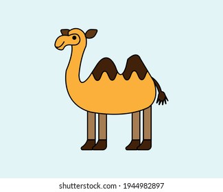 A camel cute animal cartoon character illustration