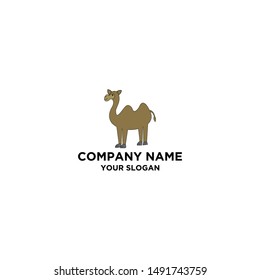 Camel Cute Logo Design Vector