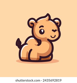 Camel Cute Mascot Logo Illustration Chibi Kawaii is awesome logo, mascot or illustration for your product, company or bussiness