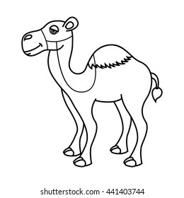 camel desert isolated icon design