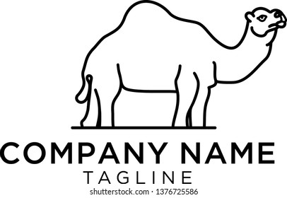 camel design concept vector logo